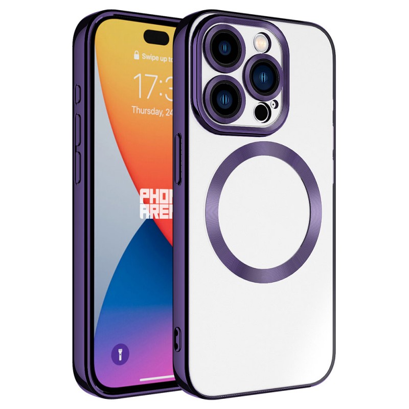 Bal-z Apple iPhone 15 Pro Max Kılıf M-safe Wireless Şarj Özellikli  Setro Silikon