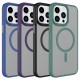 Apple iPhone 15 Pro Max Kılıf Mat Arka Yüzey Wireless Şarj Özellikli Zore Flet Magsafe Kapak