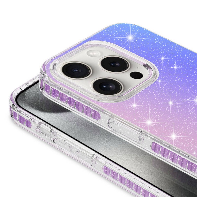 Bal-z Apple iPhone 15 Pro Max Kılıf Parlak Renk Geçişli  Velle Kapak