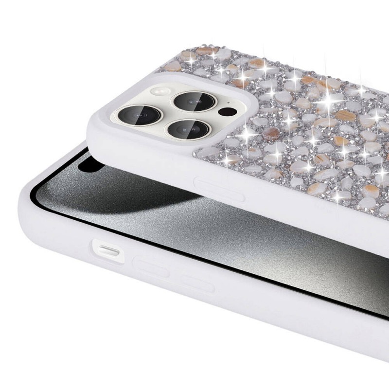 Bal-z Apple iPhone 15 Pro Max Kılıf Parlak Taşlı Tasarım  Linea Diamond Kapak