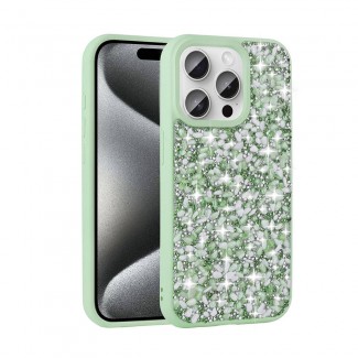 Apple iPhone 15 Pro Max Kılıf Parlak Taşlı Tasarım Zore Linea Diamond Kapak Apple iPhone 15 Pro Max Kılıf Parlak Taşlı Tasarım Zore Linea Diamond Kapak