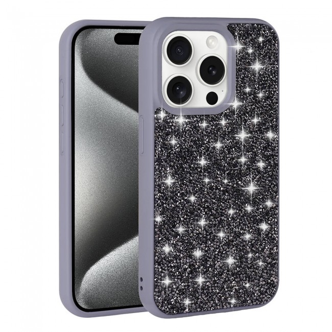 Apple iPhone 15 Pro Max Kılıf Parlak Taşlı Tasarım Zore Pırlanta Kapak Apple iPhone 15 Pro Max Kılıf Parlak Taşlı Tasarım Zore Pırlanta Kapak
