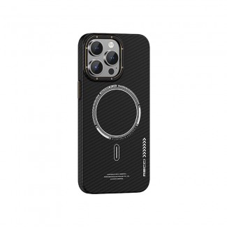 Apple iPhone 15 Pro Max Kılıf Recci Machinist Serisi M-safe Şarj Özellikli Magnetik Karbon Kapak Apple iPhone 15 Pro Max Kılıf Recci Machinist Serisi M-safe Şarj Özellikli Magnetik Karbon Kapak