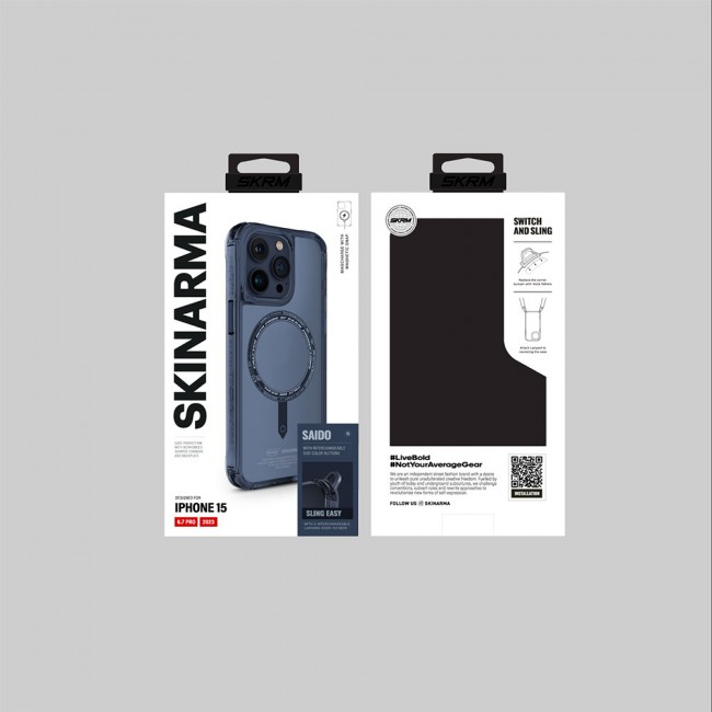 Apple iPhone 15 Pro Max Kılıf SkinArma Şeffaf Airbag Tasarımlı Magsafe Şarj Özellikli Saido Kapak Apple iPhone 15 Pro Max Kılıf SkinArma Şeffaf Airbag Tasarımlı Magsafe Şarj Özellikli Saido Kapak
