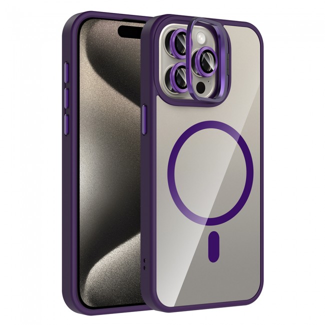 Apple iPhone 15 Pro Max Kılıf Standlı ve Kamera Lens Hediyeli M-Safe Şarj Özellikli Zore Etro Kapak Apple iPhone 15 Pro Max Kılıf Standlı ve Kamera Lens Hediyeli M-Safe Şarj Özellikli Zore Etro Kapak