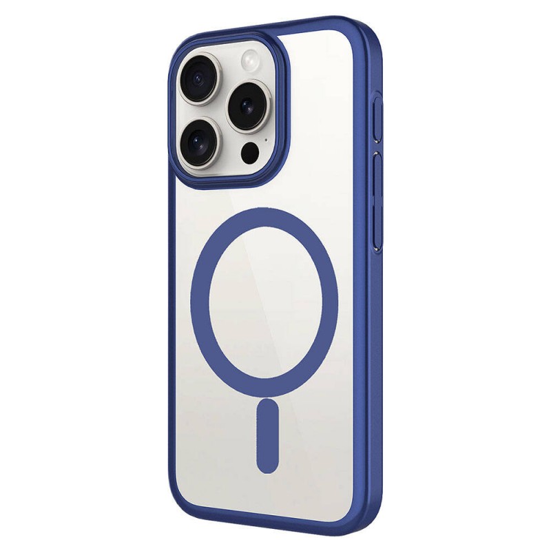 Bal-z Apple iPhone 15 Pro Max Kılıf Wireless Şarj Özellikli Sert PC  Mat Riksos M-safe Kapak