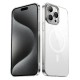 Apple iPhone 15 Pro Max Kılıf Zore Wireless Şarj Özellikli Şeffaf G-Glass Kapak Apple iPhone 15 Pro Max Kılıf Zore Wireless Şarj Özellikli Şeffaf G-Glass Kapak