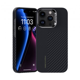 Apple iPhone 15 Pro Max M-safe Şarj Özellikli Karbon Fiber Benks Montage ArmorAir Kevlar Kapak Apple iPhone 15 Pro Max M-safe Şarj Özellikli Karbon Fiber Benks Montage ArmorAir Kevlar Kapak