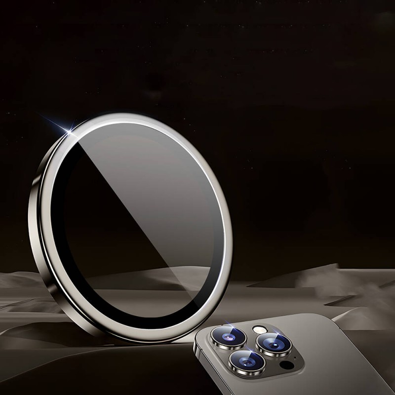 Bal-z Apple iPhone 15 Pro Max Wiwu LG-003 Lens Guard Çizilmeye Karşı Dayanıklı Safir Kamera Lens Koruyucu