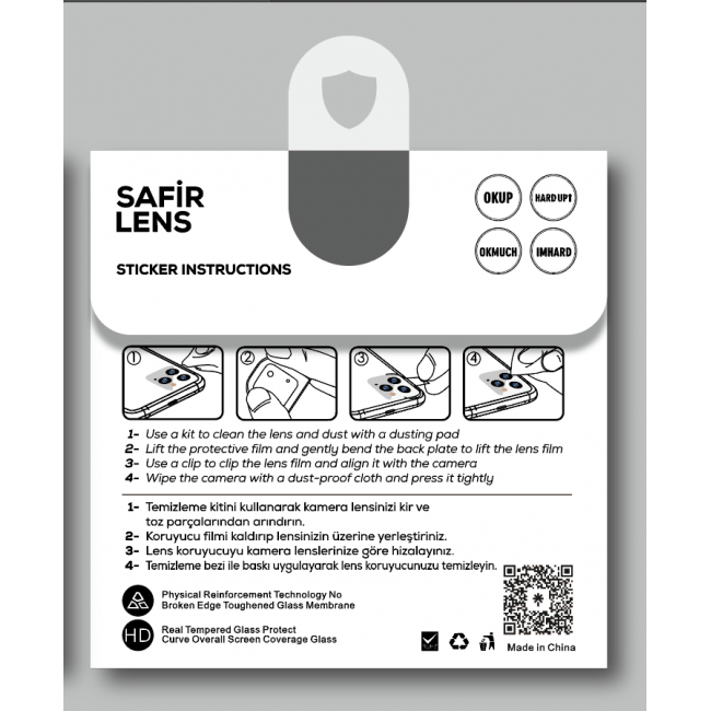 Apple iPhone 15 Pro Max Zore CL-11 Safir Parmak İzi Bırakmayan Anti-Reflective Kamera Lens Koruyucu Apple iPhone 15 Pro Max Zore CL-11 Safir Parmak İzi Bırakmayan Anti-Reflective Kamera Lens Koruyucu