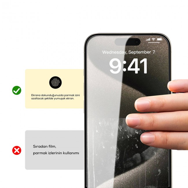 Apple iPhone 15 Pro Max Zore Rika Premium Privacy Temperli Cam Ekran Koruyucu Apple iPhone 15 Pro Max Zore Rika Premium Privacy Temperli Cam Ekran Koruyucu