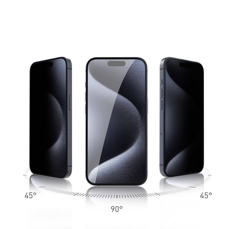 Bal-z Apple iPhone 15 Pro Max  Rika Premium Privacy Temperli Cam Ekran Koruyucu