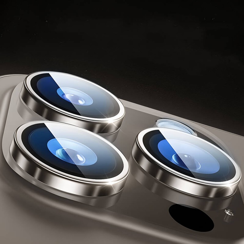 Bal-z Apple iPhone 15 Pro Wiwu LG-003 Lens Guard Çizilmeye Karşı Dayanıklı Safir Kamera Lens Koruyucu