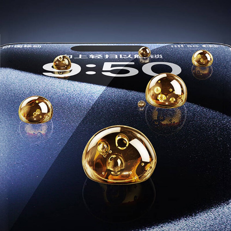 Bal-z Apple iPhone 15 Wiwu SQ-008 Oleofobik Easy Install Darbeye Karşı Dayanıklı Temperli Cam Ekran Koruyucu + Kolay Uygulama Aparatlı