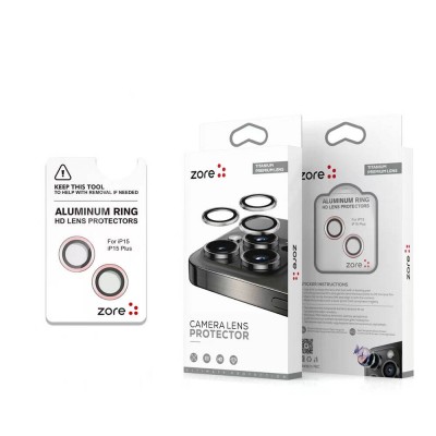 Bal-z Apple iPhone 15  Safir CL-15 Parmak İzi Bırakmayan Anti-Reflective Kamera Lens Koruyucu