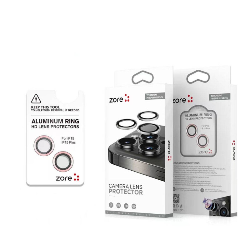 Bal-z Apple iPhone 15  Safir CL-15 Parmak İzi Bırakmayan Anti-Reflective Kamera Lens Koruyucu