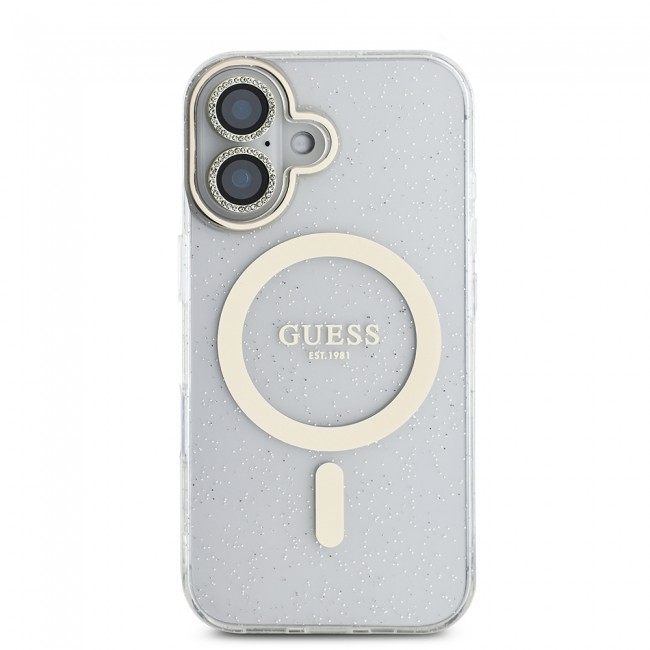 Apple iPhone 16 Guess Orjinal Lisanslı 3'lü Aksesuar Seti IML Baskılı Simli Glitter Kılıf + Ekran Koruyucu + Lens Koruyucu Apple iPhone 16 Guess Orjinal Lisanslı 3'lü Aksesuar Seti IML Baskılı Simli Glitter Kılıf + Ekran Koruyucu + Lens Koruyucu