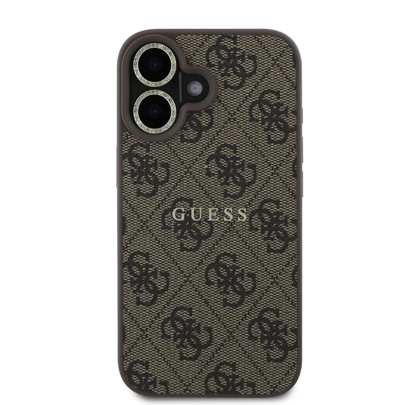 Bal-z Apple iPhone 16 Guess Orjinal Lisanslı Kılıf + Ekran Koruyucu + Lens Koruyucu 3in1 Aksesuar Seti