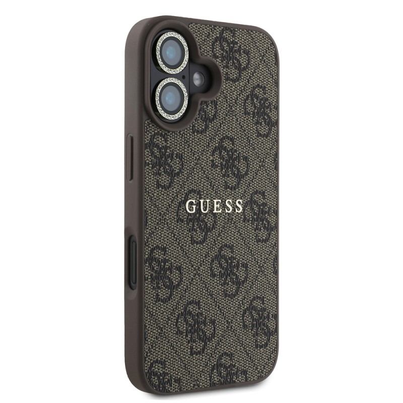 Bal-z Apple iPhone 16 Guess Orjinal Lisanslı Kılıf + Ekran Koruyucu + Lens Koruyucu 3in1 Aksesuar Seti