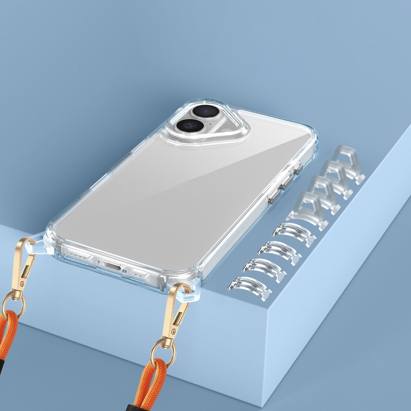 Bal-z Apple iPhone 16 Kılıf Airbagli Takılabilir Askı Aparatlı Zore Snap Silikon Kapak