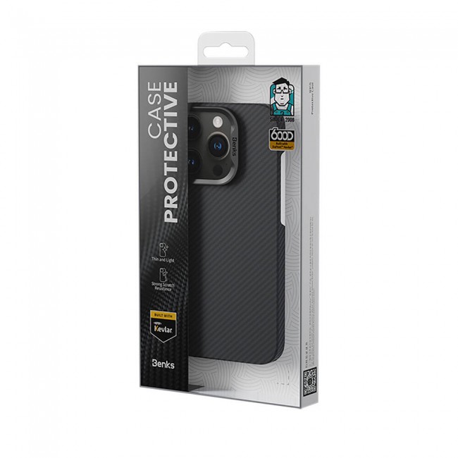 Apple iPhone 16 Kılıf Benks Magsafe Şarj Özellikli Magnetik ArmorAir 600D Kevlar Fiber Kapak Apple iPhone 16 Kılıf Benks Magsafe Şarj Özellikli Magnetik ArmorAir 600D Kevlar Fiber Kapak