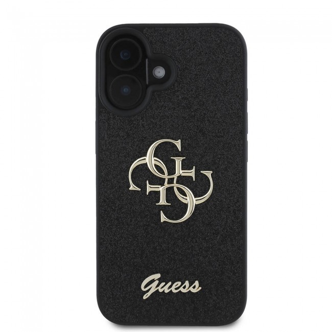 Apple iPhone 16 Kılıf Guess Orjinal Lisanslı 4G Büyük Metal Logolu Glitter Kapak Apple iPhone 16 Kılıf Guess Orjinal Lisanslı 4G Büyük Metal Logolu Glitter Kapak