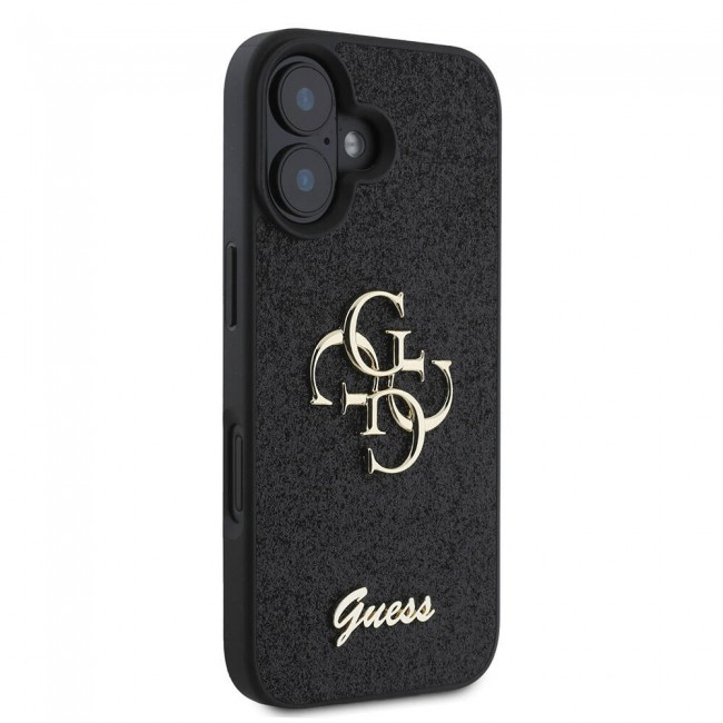 Apple iPhone 16 Kılıf Guess Orjinal Lisanslı 4G Büyük Metal Logolu Glitter Kapak Apple iPhone 16 Kılıf Guess Orjinal Lisanslı 4G Büyük Metal Logolu Glitter Kapak