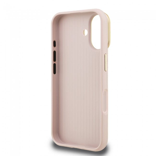 Apple iPhone 16 Kılıf Guess Orjinal Lisanslı Grained Yazı Logolu Kamera Standlı Kapak