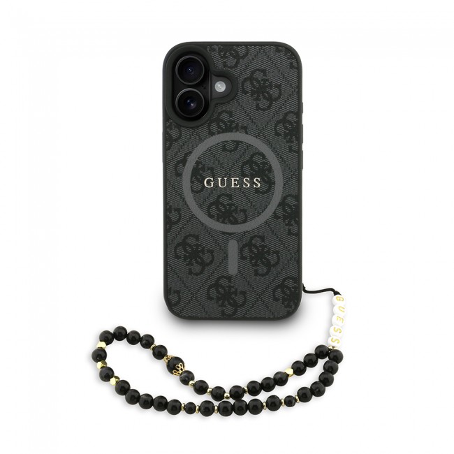 Apple iPhone 16 Kılıf Guess Orjinal Lisanslı M-safe Şarj Özellikli PU Deri Bilek Askı İpli Yazı Logolu Kapak Apple iPhone 16 Kılıf Guess Orjinal Lisanslı M-safe Şarj Özellikli PU Deri Bilek Askı İpli Yazı Logolu Kapak