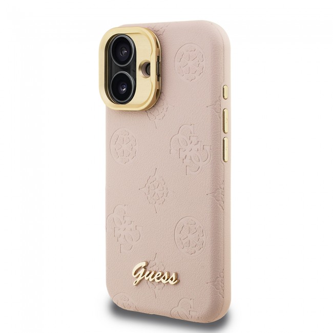 Apple iPhone 16 Kılıf Guess Orjinal Lisanslı M-safe Şarj Özellikli Sıcak Baskılı Yazı Logolu Kamera Standlı PU Deri Peony Kapak Apple iPhone 16 Kılıf Guess Orjinal Lisanslı M-safe Şarj Özellikli Sıcak Baskılı Yazı Logolu Kamera Standlı PU Deri Peony Kapak
