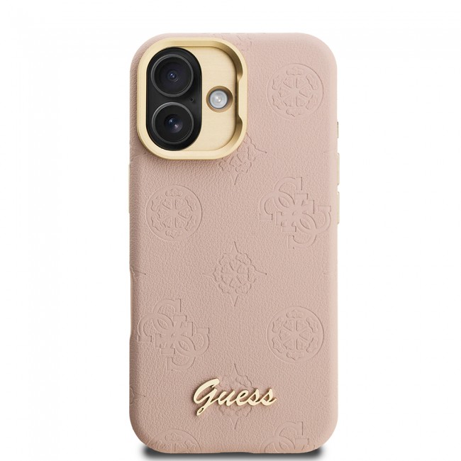 Apple iPhone 16 Kılıf Guess Orjinal Lisanslı M-safe Şarj Özellikli Sıcak Baskılı Yazı Logolu Kamera Standlı PU Deri Peony Kapak Apple iPhone 16 Kılıf Guess Orjinal Lisanslı M-safe Şarj Özellikli Sıcak Baskılı Yazı Logolu Kamera Standlı PU Deri Peony Kapak