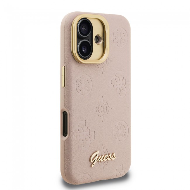 Apple iPhone 16 Kılıf Guess Orjinal Lisanslı M-safe Şarj Özellikli Sıcak Baskılı Yazı Logolu Kamera Standlı PU Deri Peony Kapak Apple iPhone 16 Kılıf Guess Orjinal Lisanslı M-safe Şarj Özellikli Sıcak Baskılı Yazı Logolu Kamera Standlı PU Deri Peony Kapak