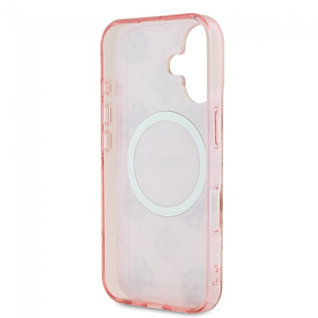Apple iPhone 16 Kılıf Guess Orjinal Lisanslı Magsafe Şarj Özellikli 4G Desenli IML Yazı Logolu Peony Kapak Apple iPhone 16 Kılıf Guess Orjinal Lisanslı Magsafe Şarj Özellikli 4G Desenli IML Yazı Logolu Peony Kapak