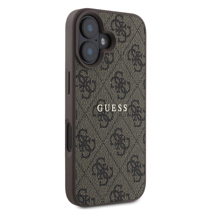 Bal-z Apple iPhone 16 Kılıf Guess Orjinal Lisanslı M-safe Şarj Özellikli 4G Desenli Yazı Logolu Kapak