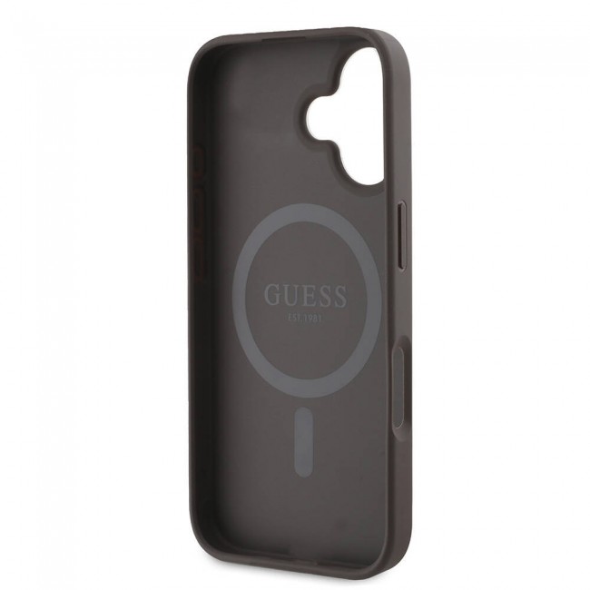 Apple iPhone 16 Kılıf Guess Orjinal Lisanslı Magsafe Şarj Özellikli 4G Desenli Yazı Logolu Kapak Apple iPhone 16 Kılıf Guess Orjinal Lisanslı Magsafe Şarj Özellikli 4G Desenli Yazı Logolu Kapak
