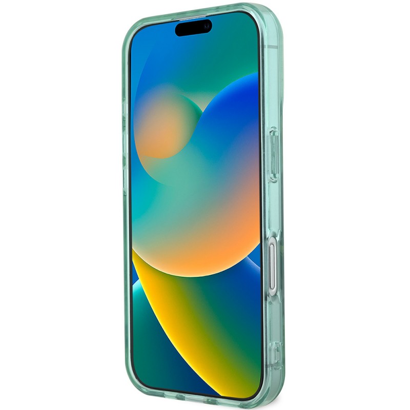 Bal-z Apple iPhone 16 Kılıf Guess Orjinal Lisanslı M-safe Şarj Özellikli IML Baskılı Jungle Ring Kapak