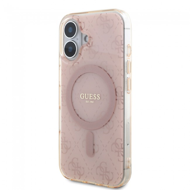 Apple iPhone 16 Kılıf Guess Orjinal Lisanslı Magsafe Şarj Özellikli IML Baskılı Klasik Logolu 4G Desenli Kapak Apple iPhone 16 Kılıf Guess Orjinal Lisanslı Magsafe Şarj Özellikli IML Baskılı Klasik Logolu 4G Desenli Kapak