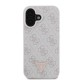 Apple iPhone 16 Kılıf Guess Orjinal Lisanslı Magsafe Şarj Özellikli PU Deri 4G Desenli Taşlı Üçgen Logolu Kapak Apple iPhone 16 Kılıf Guess Orjinal Lisanslı Magsafe Şarj Özellikli PU Deri 4G Desenli Taşlı Üçgen Logolu Kapak