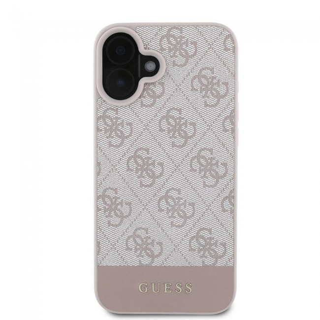 Apple iPhone 16 Kılıf Guess Orjinal Lisanslı Magsafe Şarj Özellikli PU Deri Şerit Logo Dizaynlı Kapak Apple iPhone 16 Kılıf Guess Orjinal Lisanslı Magsafe Şarj Özellikli PU Deri Şerit Logo Dizaynlı Kapak