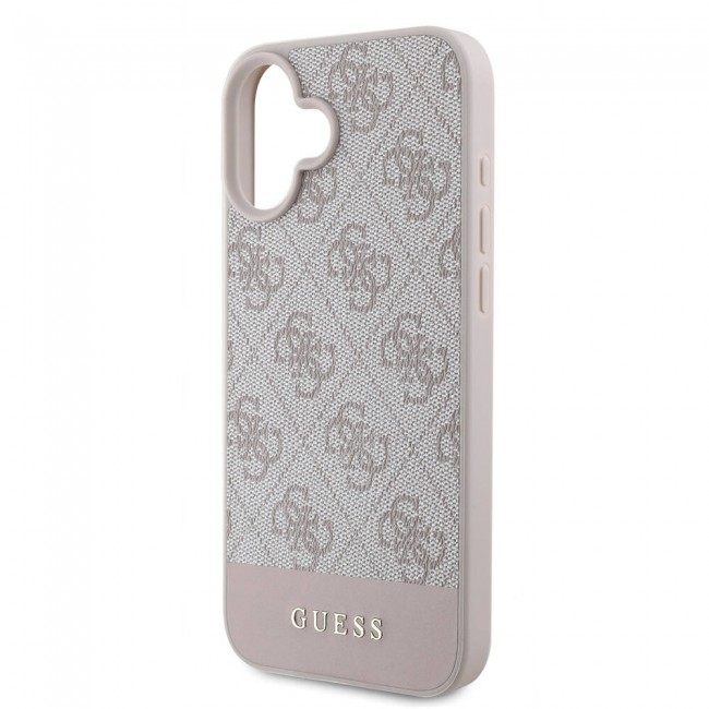 Apple iPhone 16 Kılıf Guess Orjinal Lisanslı Magsafe Şarj Özellikli PU Deri Şerit Logo Dizaynlı Kapak Apple iPhone 16 Kılıf Guess Orjinal Lisanslı Magsafe Şarj Özellikli PU Deri Şerit Logo Dizaynlı Kapak