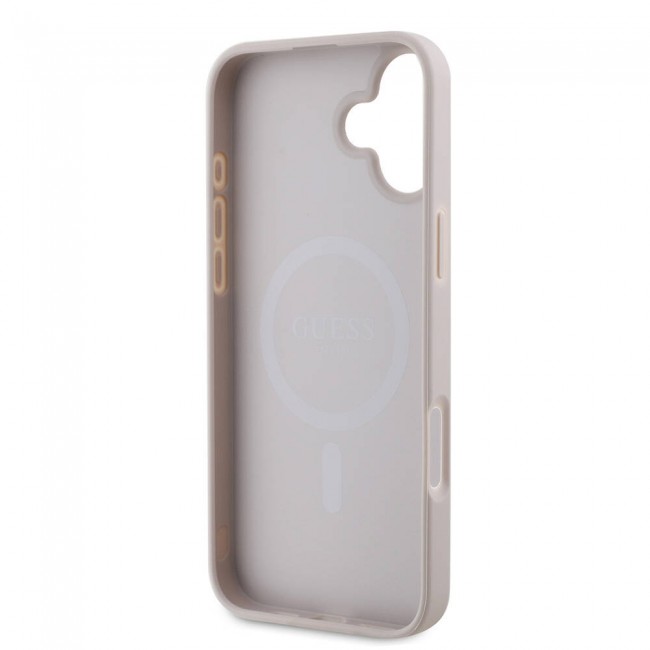 Apple iPhone 16 Kılıf Guess Orjinal Lisanslı Magsafe Şarj Özellikli PU Deri Şerit Logo Dizaynlı Kapak Apple iPhone 16 Kılıf Guess Orjinal Lisanslı Magsafe Şarj Özellikli PU Deri Şerit Logo Dizaynlı Kapak