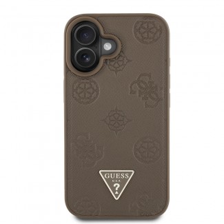Apple iPhone 16 Kılıf Guess Orjinal Lisanslı M-safe Şarj Özellikli Sıcak Baskılı Üçgen Logolu PU Deri Peony Kapak Apple iPhone 16 Kılıf Guess Orjinal Lisanslı M-safe Şarj Özellikli Sıcak Baskılı Üçgen Logolu PU Deri Peony Kapak