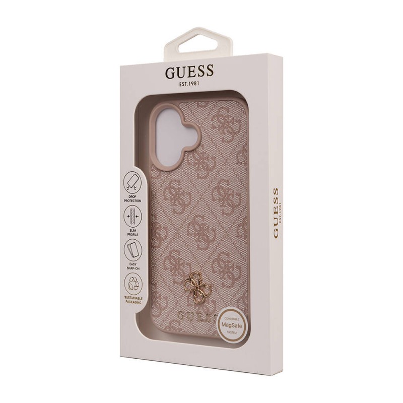 Bal-z Apple iPhone 16 Kılıf Guess Orjinal Lisanslı M-safe Şarj Özellikli Small 4G Classic Kapak