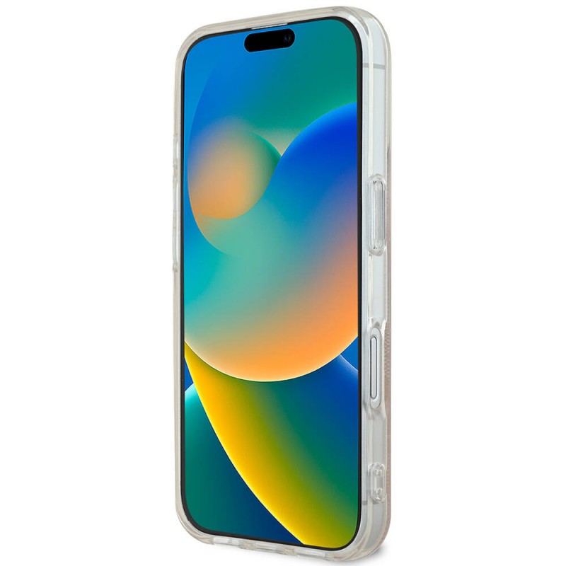 Bal-z Apple iPhone 16 Kılıf Guess Orjinal Lisanslı M-safe Şarj Özellikli Yazı Logolu 4G Desenli Kapak