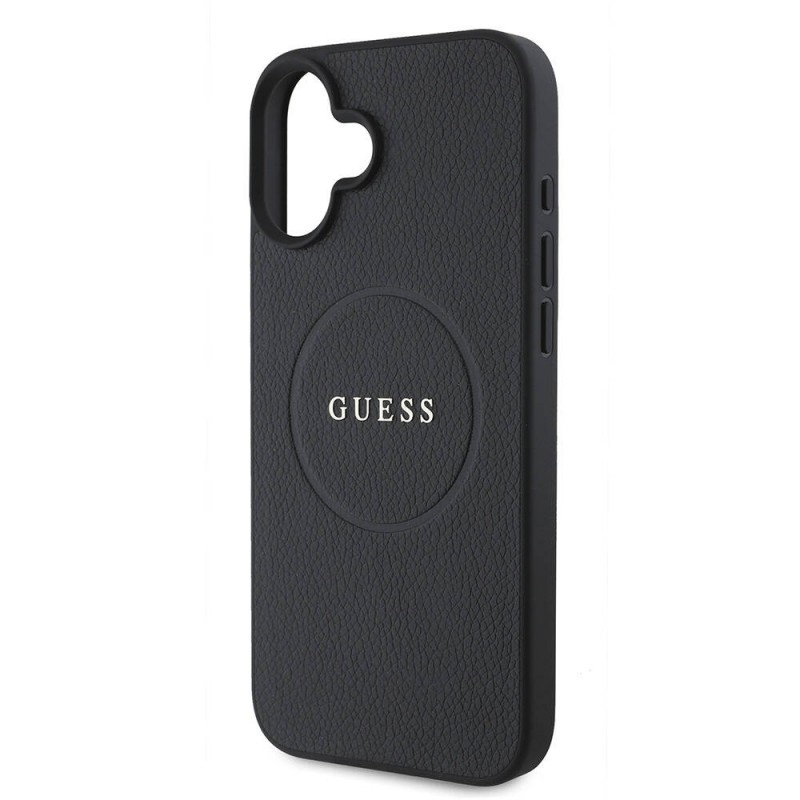 Bal-z Apple iPhone 16 Kılıf Guess Orjinal Lisanslı M-safe Şarj Özellikli Yazı Logolu Grained Kapak