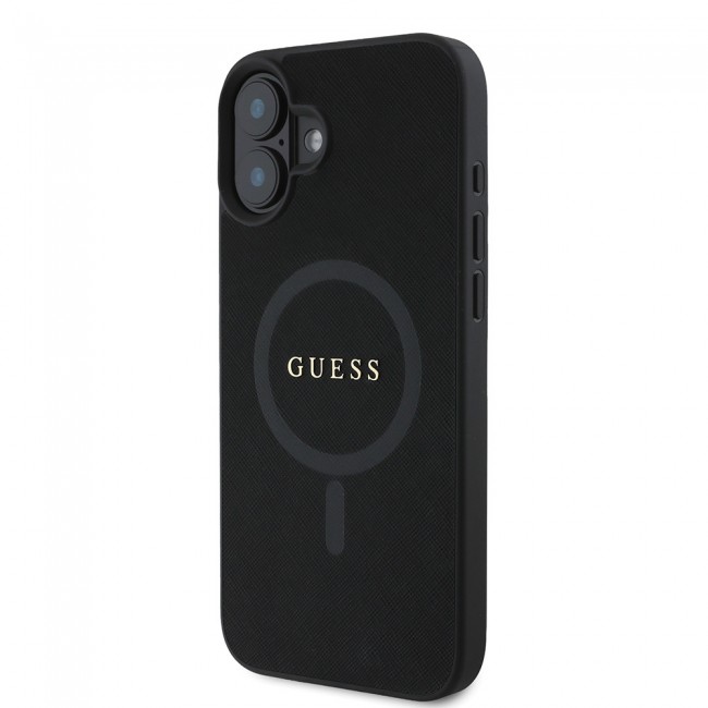 Apple iPhone 16 Kılıf Guess Orjinal Lisanslı Magsafe Şarj Özellikli Yazı Logolu Saffiano Classic Kapak Apple iPhone 16 Kılıf Guess Orjinal Lisanslı Magsafe Şarj Özellikli Yazı Logolu Saffiano Classic Kapak