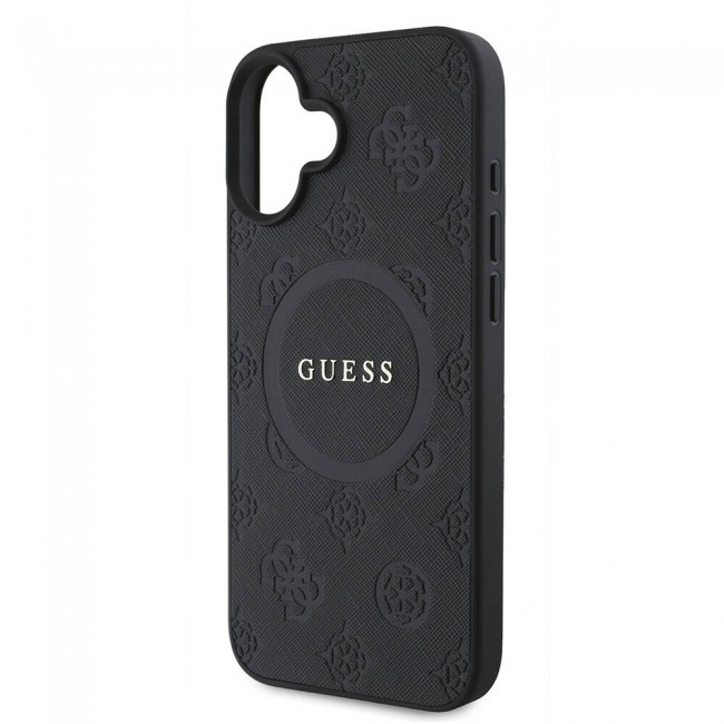 Apple iPhone 16 Kılıf Guess Orjinal Lisanslı Magsafe Şarj Özellikli Yazı Logolu Saffiano Peony Kapak Apple iPhone 16 Kılıf Guess Orjinal Lisanslı Magsafe Şarj Özellikli Yazı Logolu Saffiano Peony Kapak