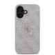 Apple iPhone 16 Kılıf Guess Orjinal Lisanslı PU Deri 4G Desenli Metal Büyük 4G ve Yazı Logolu Kapak Apple iPhone 16 Kılıf Guess Orjinal Lisanslı PU Deri 4G Desenli Metal Büyük 4G ve Yazı Logolu Kapak