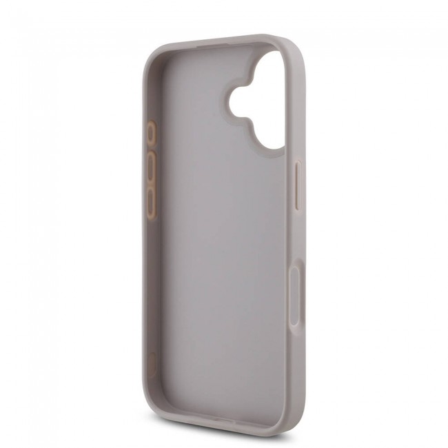 Apple iPhone 16 Kılıf Guess Orjinal Lisanslı PU Deri 4G Desenli Metal Büyük 4G ve Yazı Logolu Kapak Apple iPhone 16 Kılıf Guess Orjinal Lisanslı PU Deri 4G Desenli Metal Büyük 4G ve Yazı Logolu Kapak