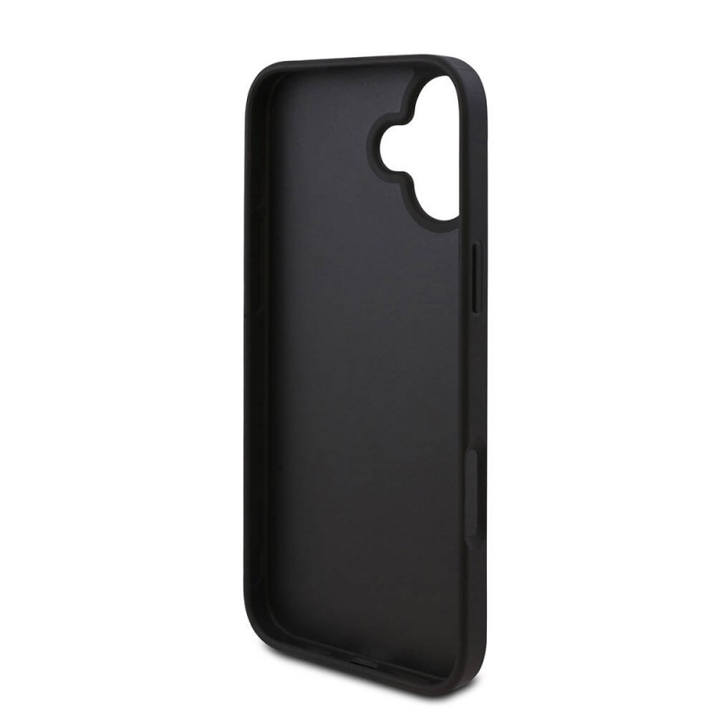 Bal-z Apple iPhone 16 Kılıf Guess Orjinal Lisanslı PU Deri 4G Desenli Üçgen Logolu Kapak